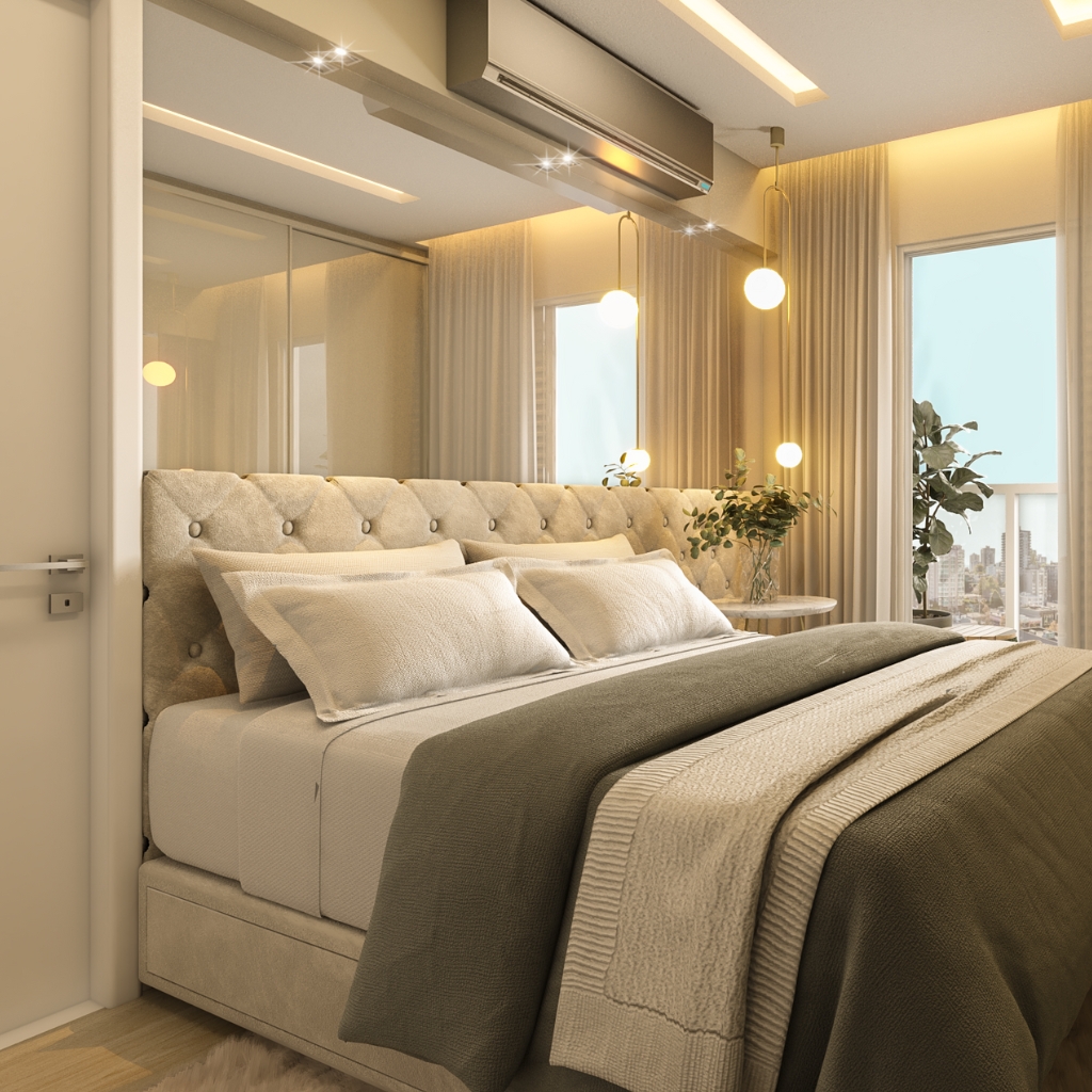 Suíte Master apartamento 3 quartos Maringá